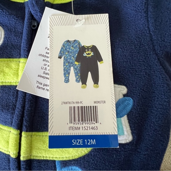 Kids Headquarters 2 PK 12 Month Flame Resistant Sleepwear footie pajamas NWT - Picture 6 of 8